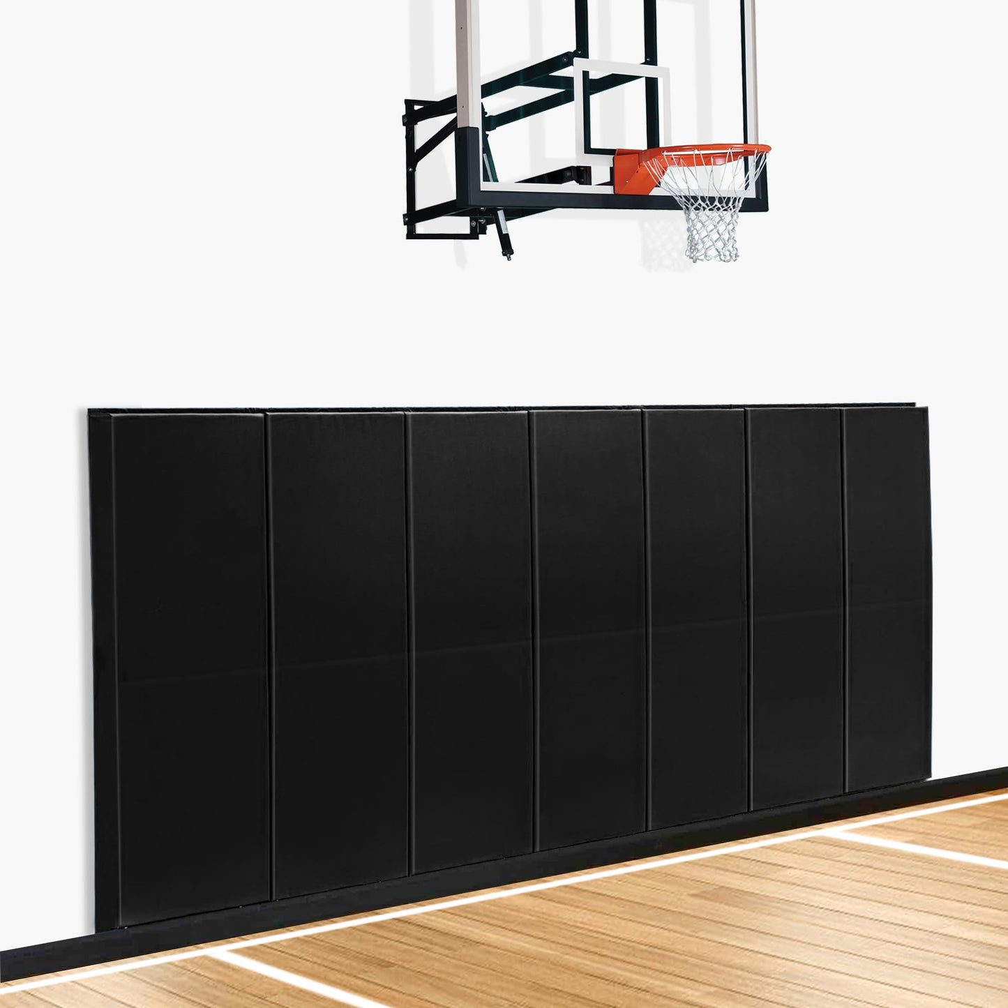 Gym Wall Padding, Basketball Court Wall Protector, Removable 2" Thick High-Density Protective Pads for Wall-Mounted Basketball Hoop, Garage, Basement, High Elasticity & Tear-Resistant, 60" Lx20 W