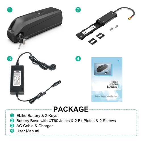 DICHOU 48V Ebike Battery for 500W 750W 1000W Motor Kit - Lithium Ion 48Volt for Front Rear Hub Motor - 48Volt Electric Bicycle Batter y - Ebike Conversion Kit Battery Hailong
