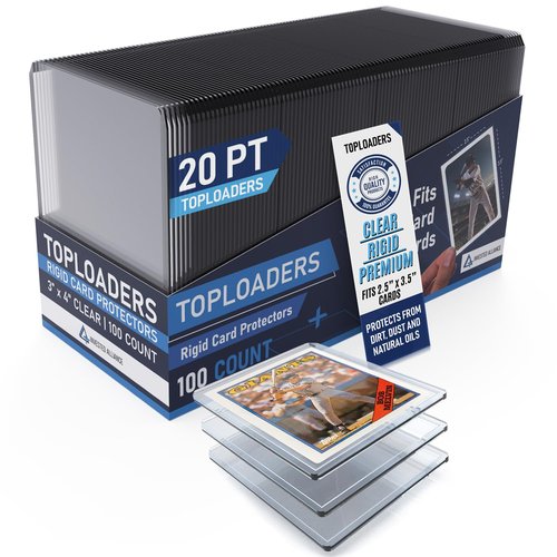 Premium Seamless 20PT - 360PT Thick Top Loaders for Cards | Top Loader Card Holder, Baseball Card Sleeves Hard Plastic, Hard Trading Cards Sleeves, TCG Sports Sleeve Hards, Toploader Clear Plastic.