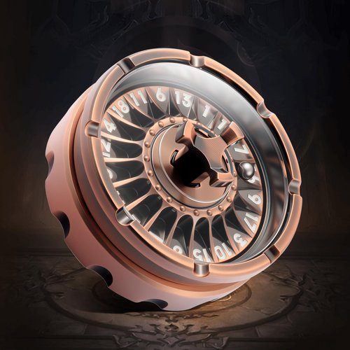DNDND Roulette D20 Dice Metal Spinner D&D Dice with Gift Box for Dungeons and Dragon for Tabletop Game(Copper)