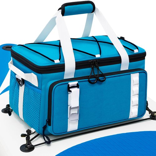 Waterproof Paddle Board Cooler, Cooler Deck Bag with Top Mesh Pocket,Premium Paddle Board Accessories, Paddleboard Sup Cooler Bag for Beach Outings, Camping Trips, Kayaking, Travel & Outdoor Parties