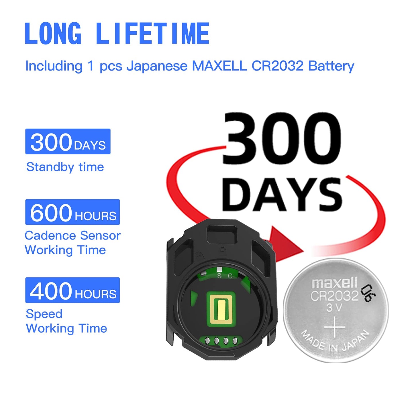 CYCPLUS Bike Speed and Cadence Sensor, Wireless Cycling Speed Sensor Ant+/Bluetooth
