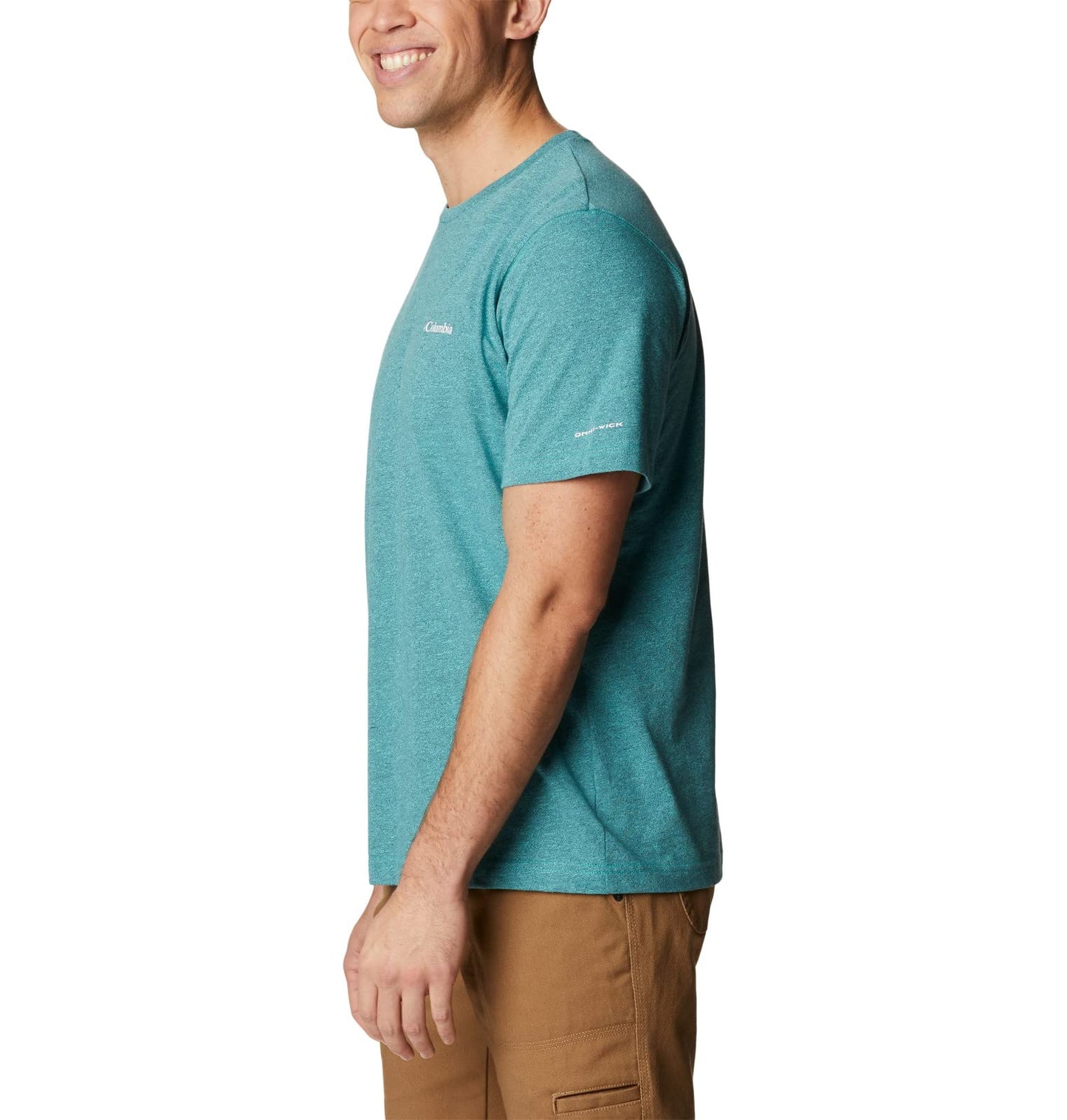 Columbia Men's Thistletown Hills Short Sleeve, Electric Turquoise/Collegiate Navy, X-Small