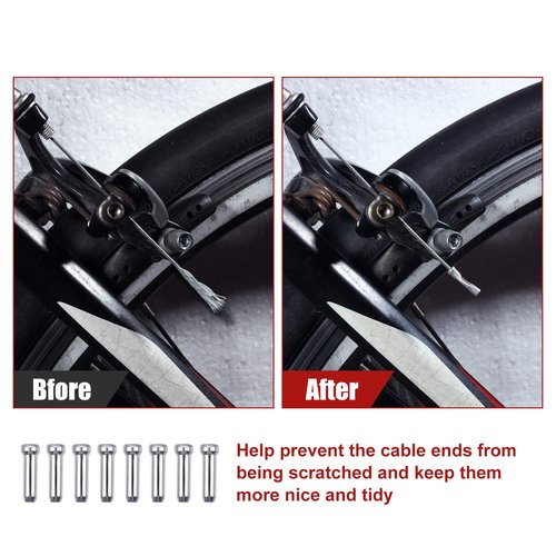 Boao Universal Bicycle Transmission Line Bicycle Shift Derailleur Cable and Brake Cable Kit for Mountain Road Bike Repair(Black)
