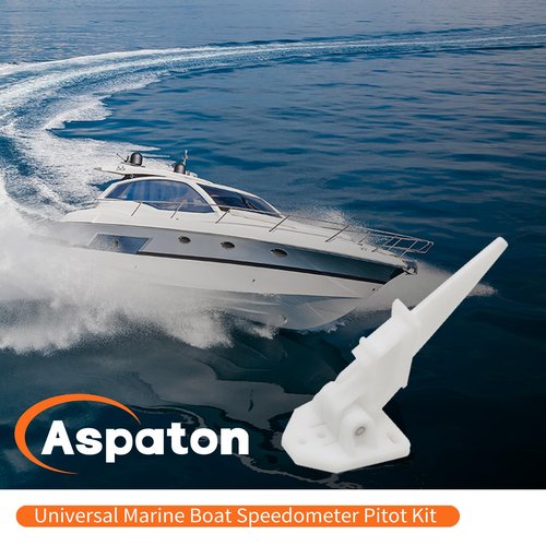 Aspaton Universal Marine Boat Speedometer Pitot Kit 80 MPH Automatic Kick-up Pitot Tube Assembly, Sea Portable Mini Tool Accessories
