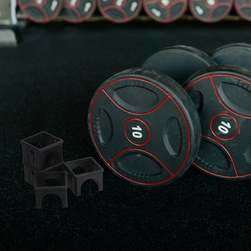HONMEET 4pcs Fitness Equipment Replacement Part Hollowed Square Tube Sleeve Insert for Exercise Machines Tube Conversion Fitting for Stability and Noise Reduction