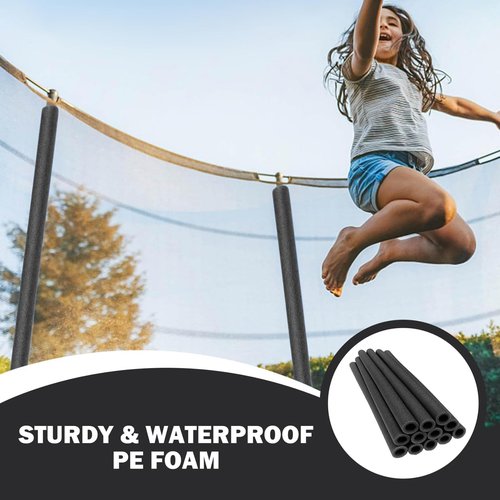 Trampoline Enclosure Pole Foam Sleeves, 12Pcs Replacement Trampoline Enclosure Foam, Trampolines Poles Cover, Foam Noodle Protective Poles Cover Tube
