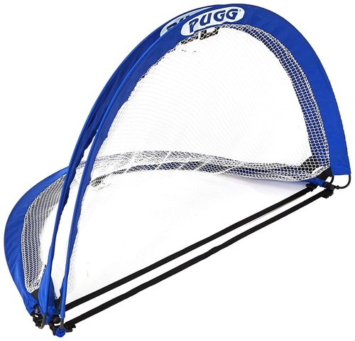 PUGG 4 Foot Pop Up Soccer Goal, Portable Training Football Knitted Poly Net Equipment, The Original Pickup Game Goal, Includes Two Goals & Bag