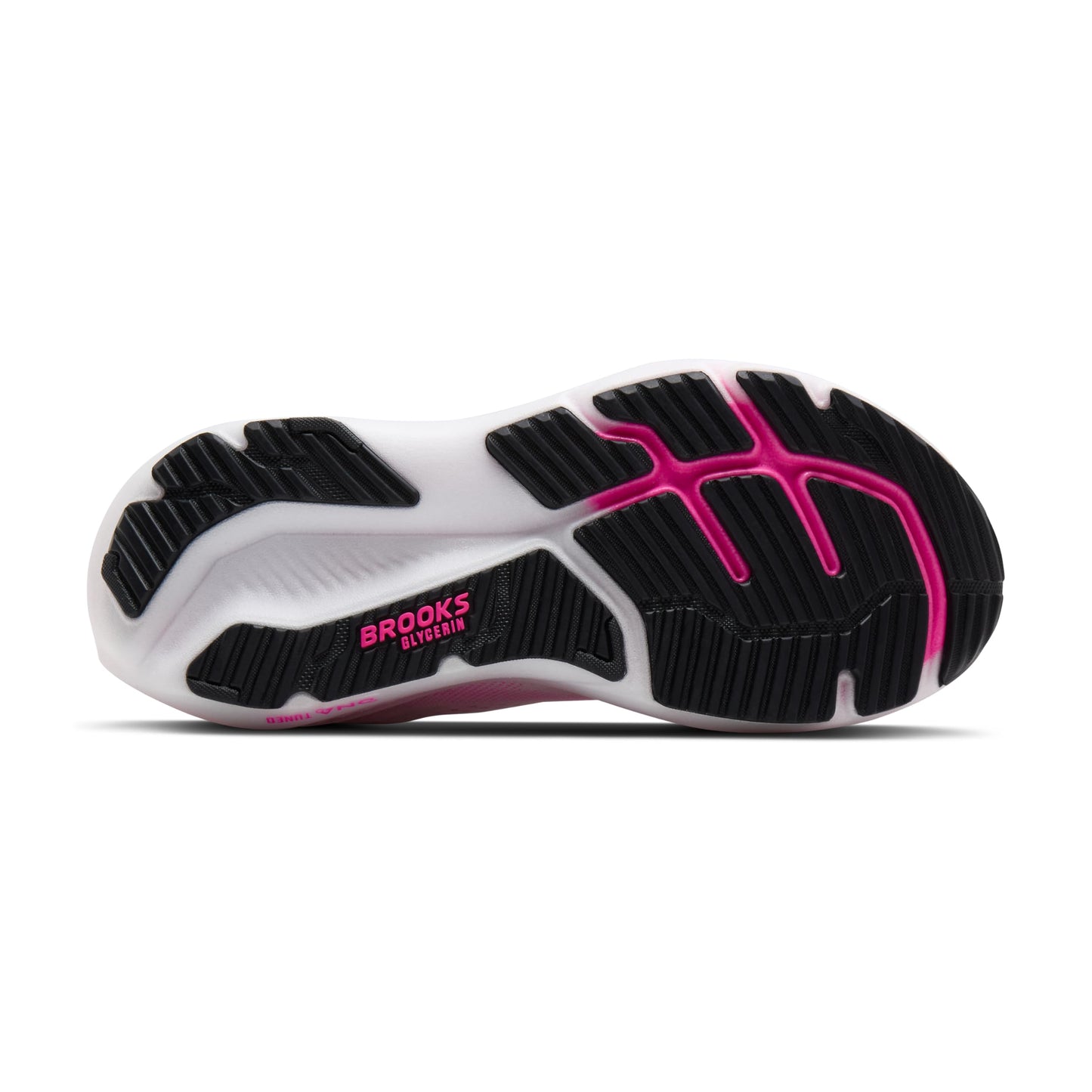 Brooks Women’s Glycerin 23 Neutral Running Shoe - White/Phantom/Cyber Pink - 12 Medium