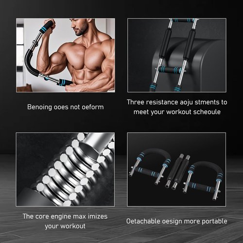 Twister Arm Trainer, 66-110lbs Adjustable Chest Expander, Forearm Enhanced Exercise, Shoulder Muscle Training Fitness Equipment, U-Shaped Power Twister Chest Workout Equipment