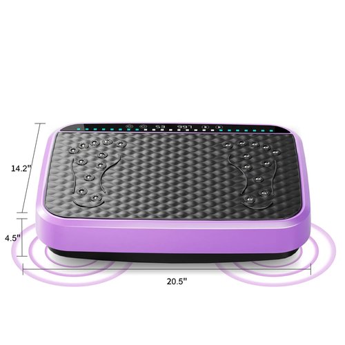 Vibration Plate Exercise Machine, Whole Body Fitness Platform for Lymphatic Drainage, Vibrating Shaker Board with 120 Speed Levels, Weight Loss and Fat Burner Workout Equipment for Women and Men
