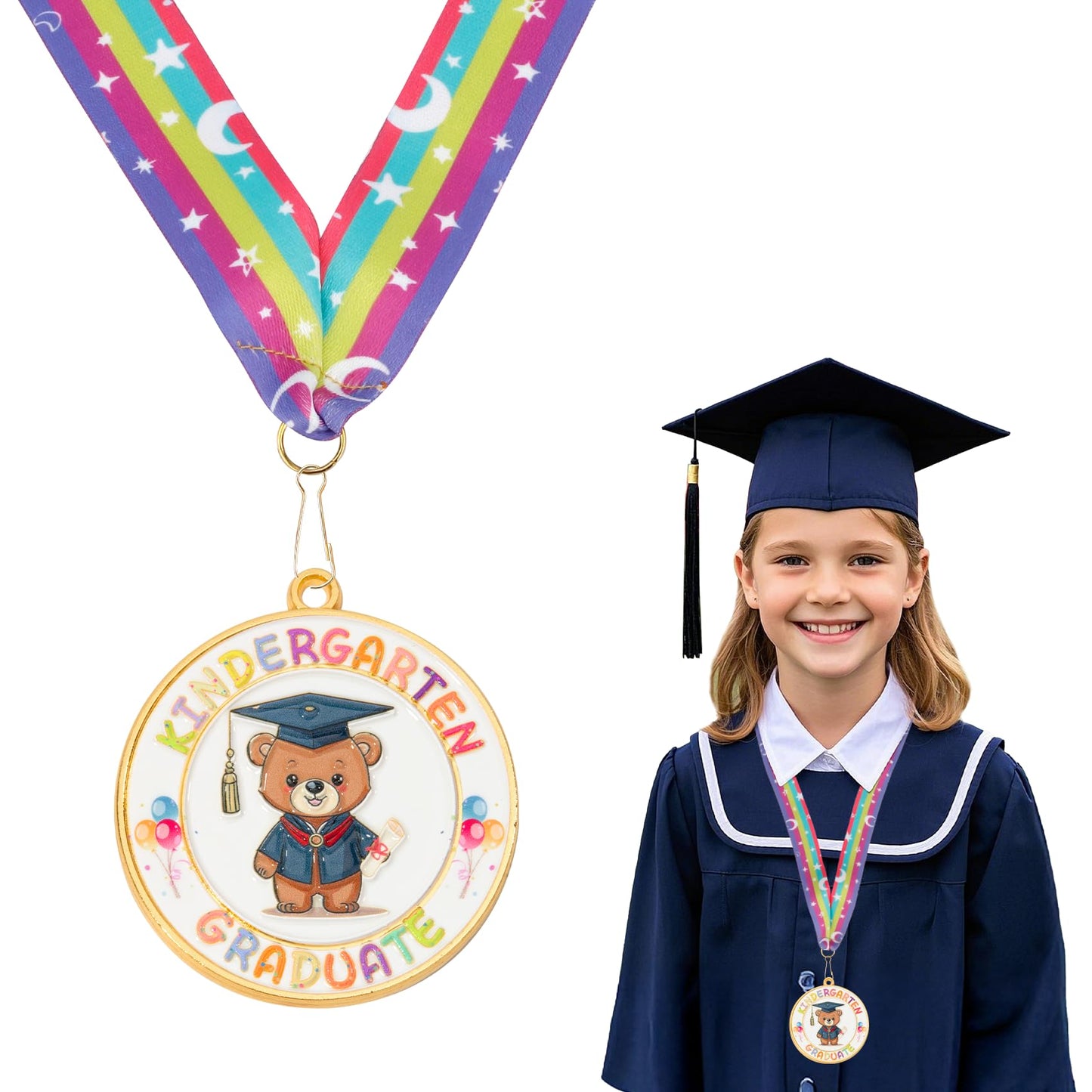 Preschool Kindergarten Graduation Medal, Preschool Kindergarten Congrats Graduation Medal for Kids, Metal Medals Awards Medallion with Neck Ribbon for Kids Students Graduate Gift Party Decoration 2026