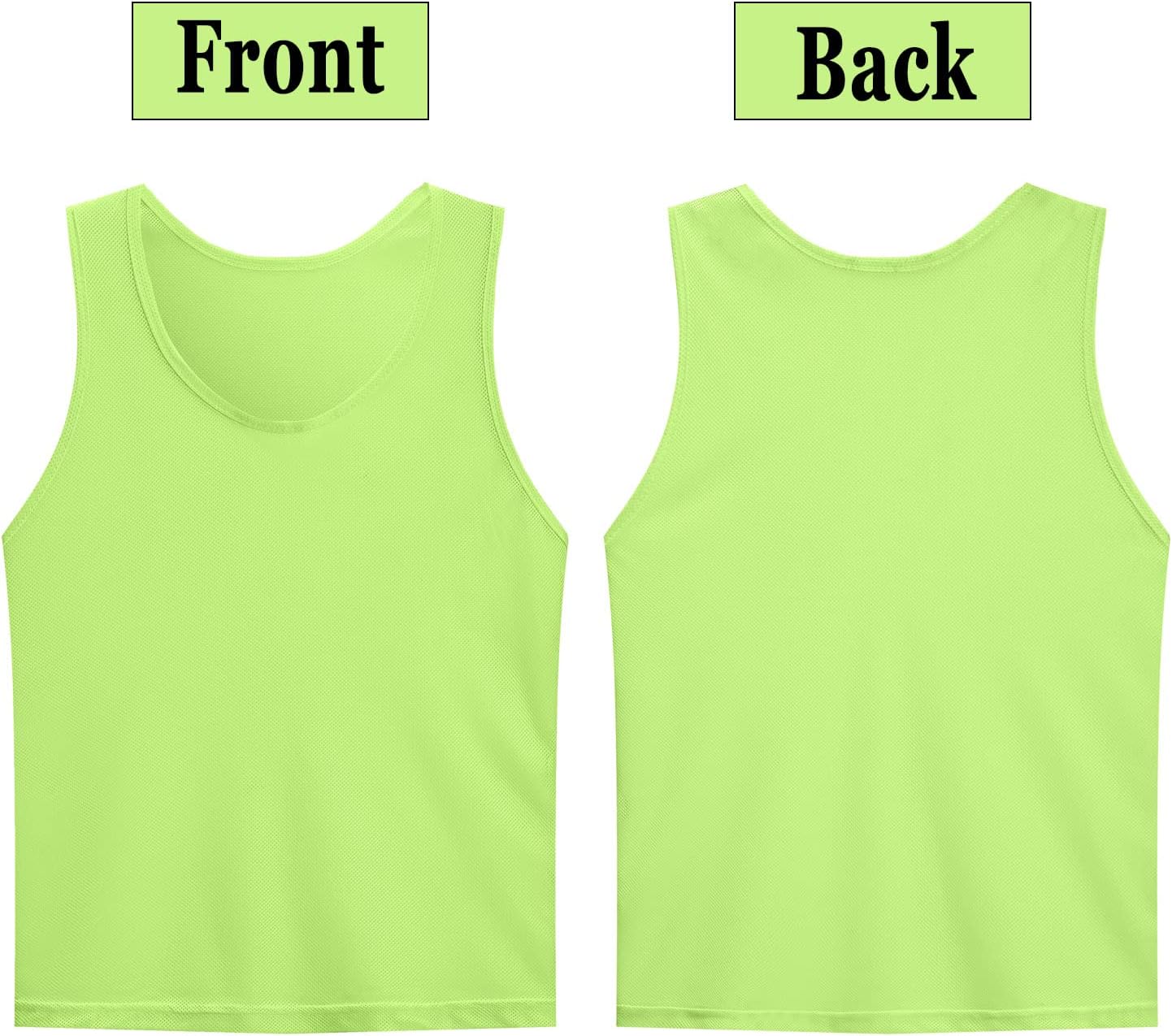 12 Pack Scrimmage Vest/Team Training Jerseys/Sports Pinnies/Practice Jerseys/Soccer Bibs with Carry Bag