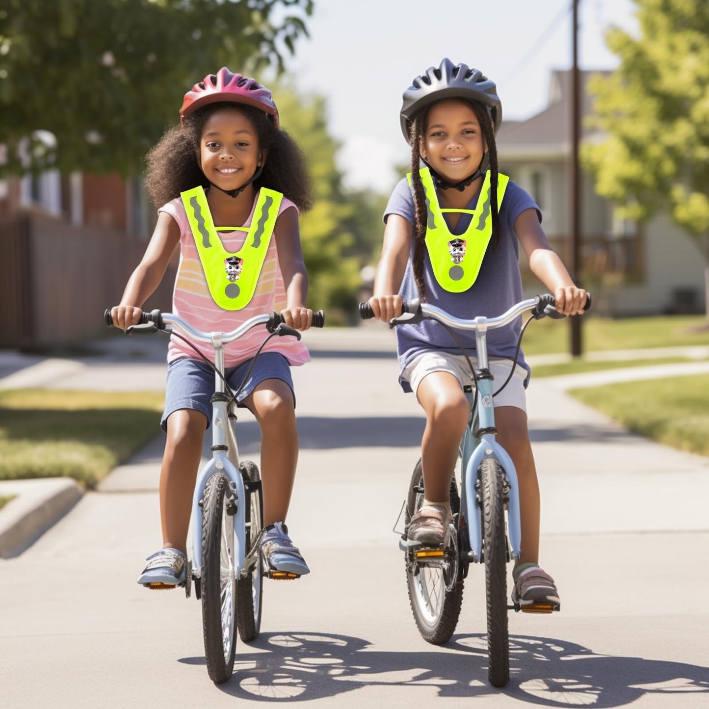 Kids Reflective Vests,High Visibility Child Safety Vests with Reflective Bracelets for Cycling Outdoor
