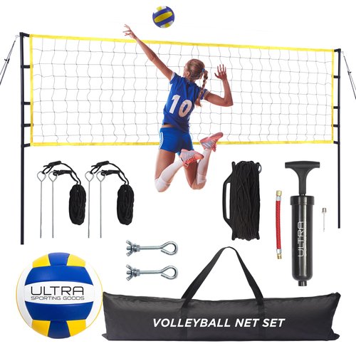 Volleyball Net Outdoor - Includes 32x3 Feet Regulation Size Net - Volleyball Net for Backyard, Beach, or Pool