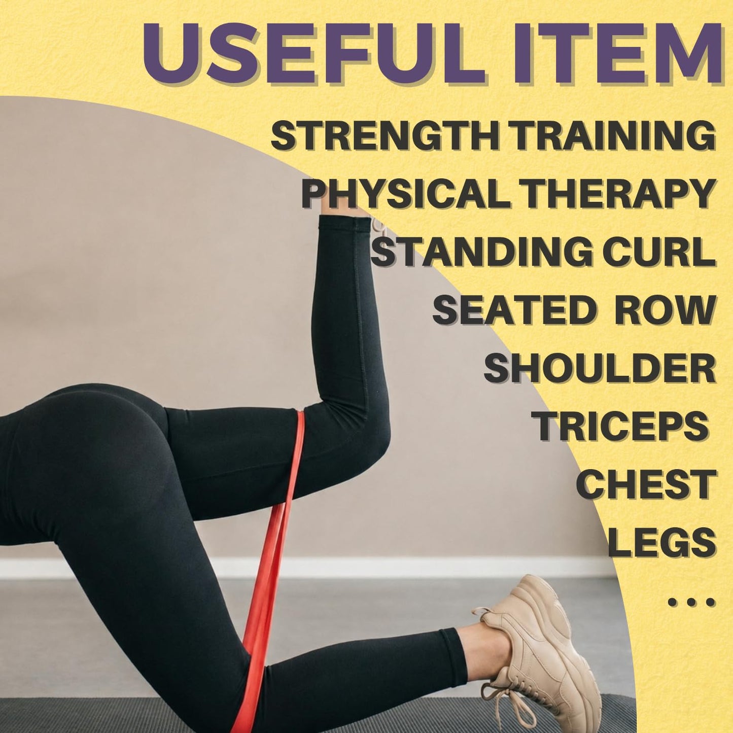 LEZER Resistance Bands for Working Out, Exercise Band, Pull Up Band, Elastic Band, Stretching, Training, Gym, Physical Therapy, Fitness, Workout, Yoga, with Instruction, Set of 5