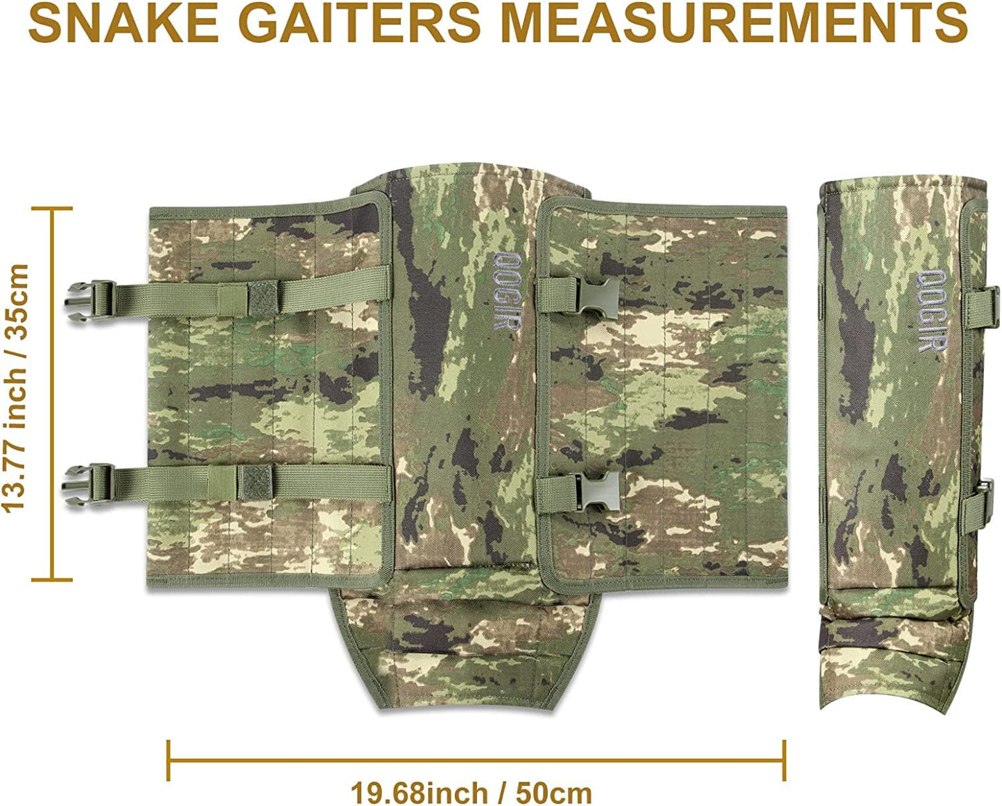 IceBlade Snake Gaiters, Waterproof Snake Bite Protection for Lower Legs, Adjustable Snake Guards for Men & Women, Durable Snake Proof Leggings for Hunting, Hiking, and Outdoor Work (Urban Camo)