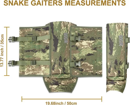 UiiHunt Snake Gaiters & Guards: Waterproof, Adjustable Snake Bite Protection for Men/Women - Urban Camo