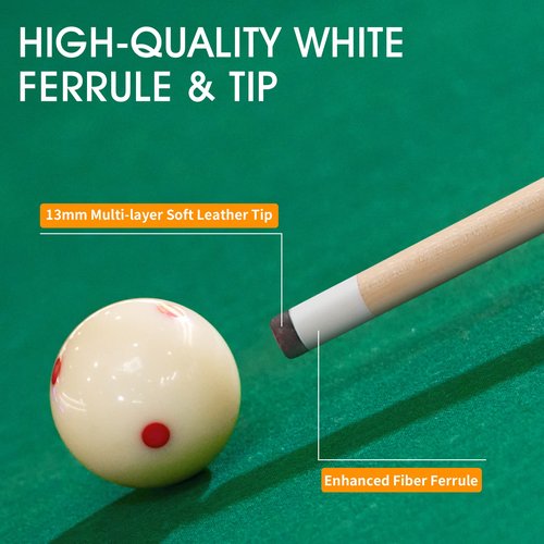 HMQQ Pool Cue Stick/Billairds cue Stick Pool Stick 58" Set of 2/Set of 4 /Set of 4 20OZ, 48" Set of 2/ Set of 4, with Different Weight/Size/Quantity (48" Set of 2)