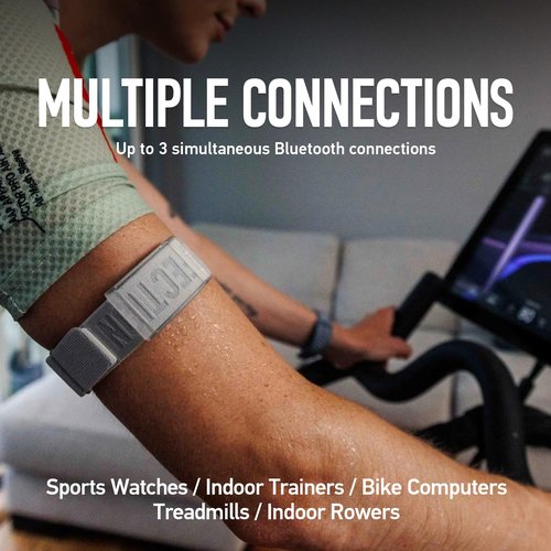 COROS Heart Rate Monitor, Comfort, Easy to wear, Auto-wear Detection, Advanced Sensor, Precise Data, Bluetooth, 38 Hours Battery Life, Connects up to 3 Devices at Once, for Run and Bike-Grey