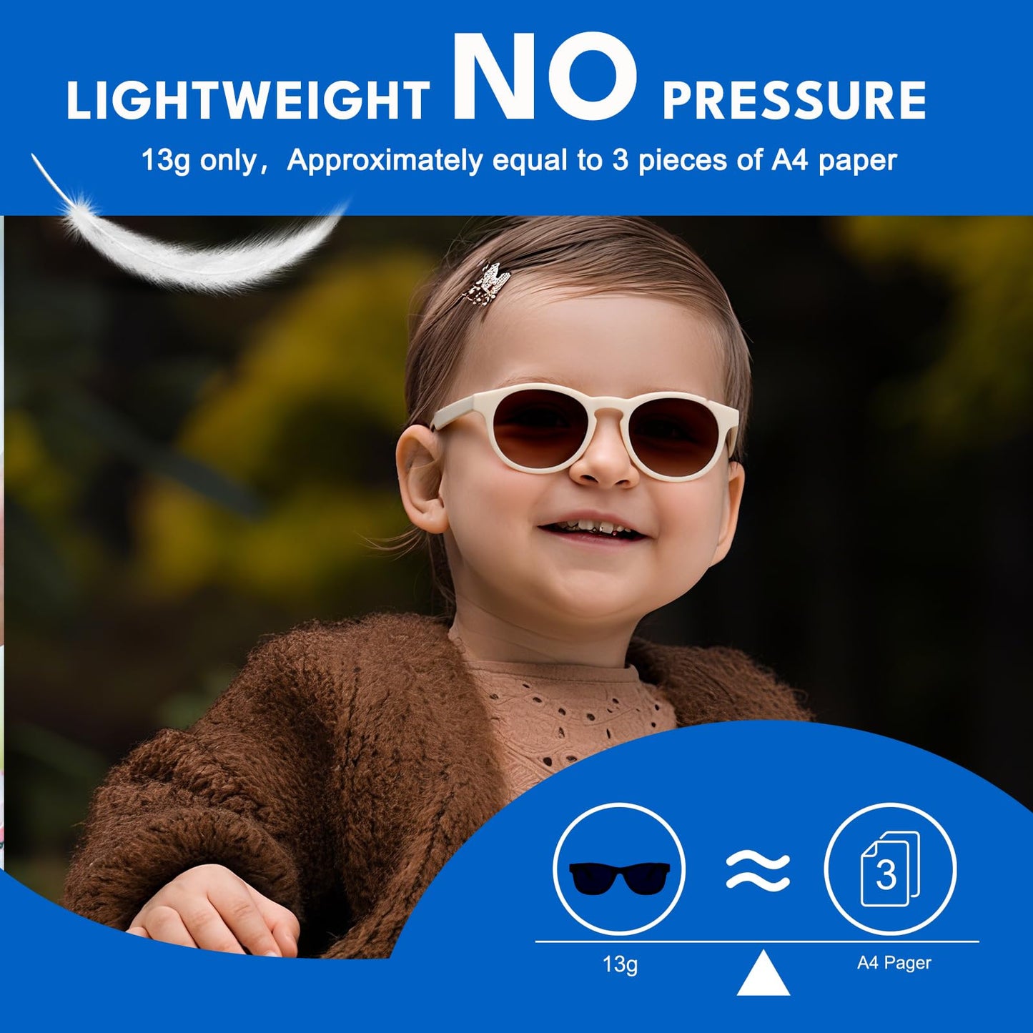 HXS 2-Pack Toddler Polarized Sunglasses UV400 with Strap