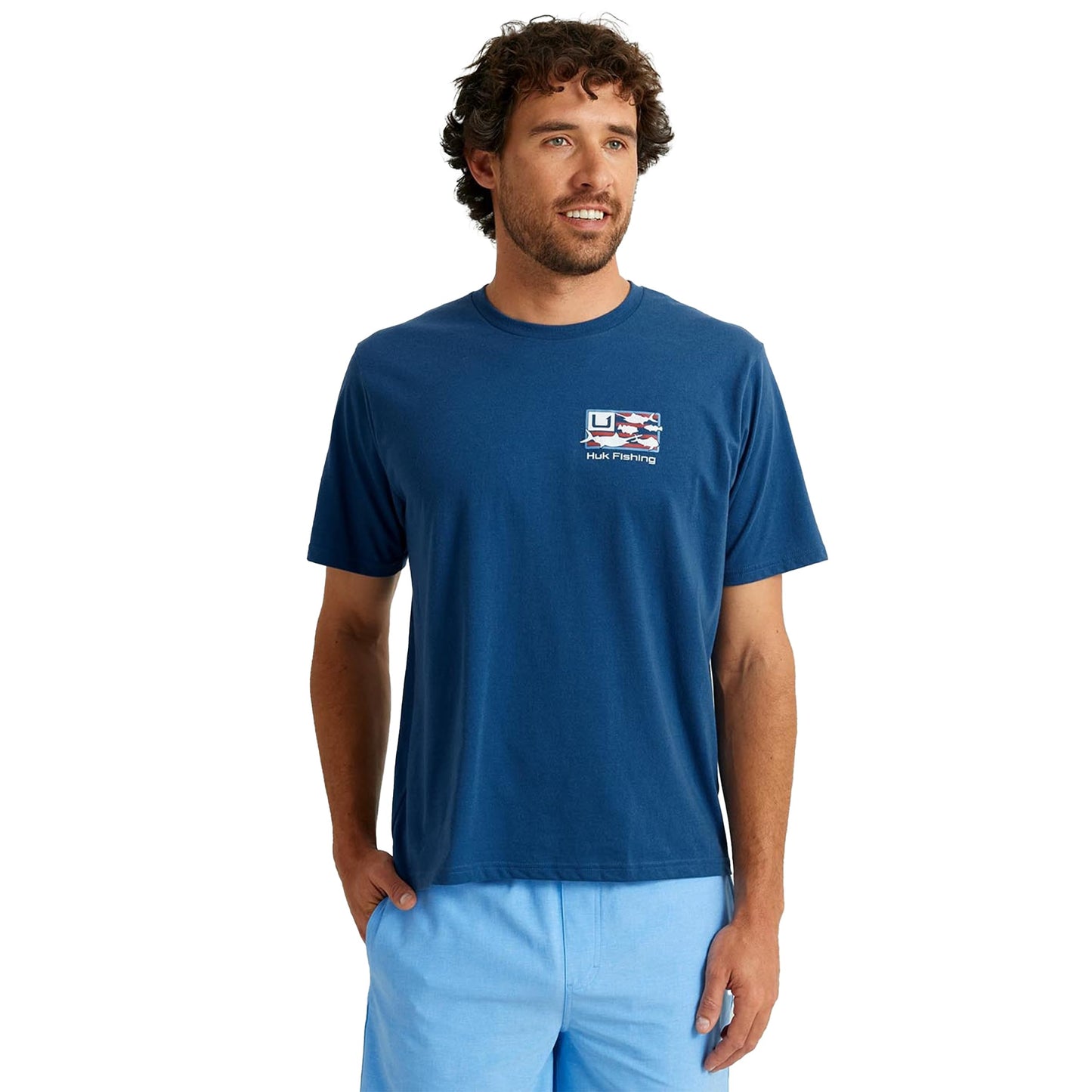 HUK Mens Fishing Graphic Tee, Performance Short Sleeve, Quick-Dry, Trophy Flag - Set Sail, XXX-Large