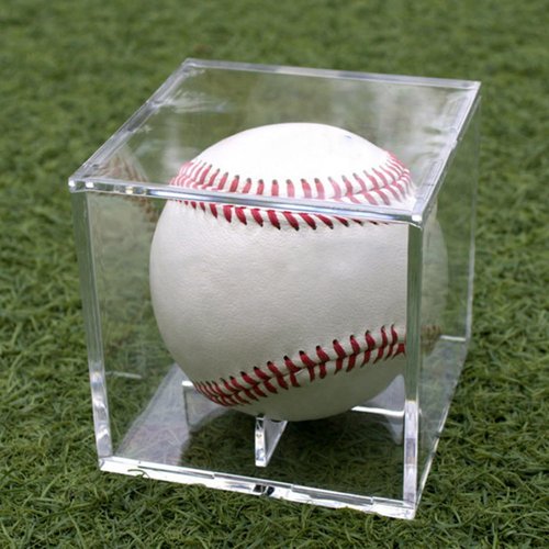 Acrylic Baseball Case for Display, UV Protected Baseball Display Cube, Autographed Baseball Clear Display Case, Baseball Display Case for Memorabilia Baseball (1 PC)