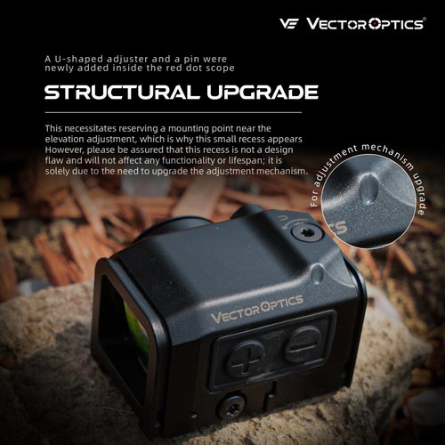 Vector Optics Frenzy Plus 1x18x22 3MOA Enclosed Red Dot Sight for Pistol, auto Shut-Down, 9 Levels Illumination and 2 NV Modes, Side-Mounted Battery, 7075 T6 Aluminum, IP67, VOD-R Footprint, SCRD-75