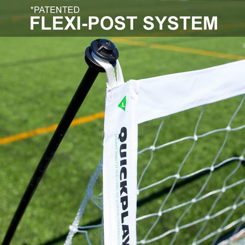 QUICKPLAY Kickster Elite Soccer Goal 12x6' | Ultra Portable Indoor & Outdoor Football Goal Features Weighted Base [Single Goal]