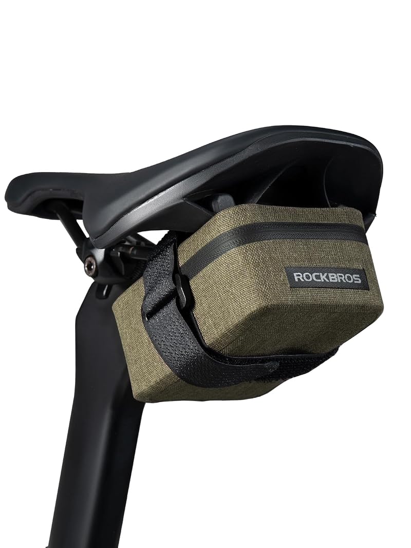 RockBros 0.4L Bike Saddle Bag Khaki Waterproof Ultra Small