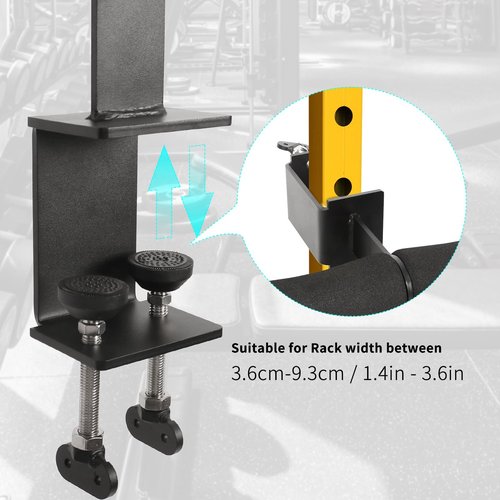 Nordic Curl Squat Rack Attachment: Leg Extension Attachment for Nordic Hamstring Curl, Sit-ups, Bulgarian Split Squat & Ab Workout for Gym Home