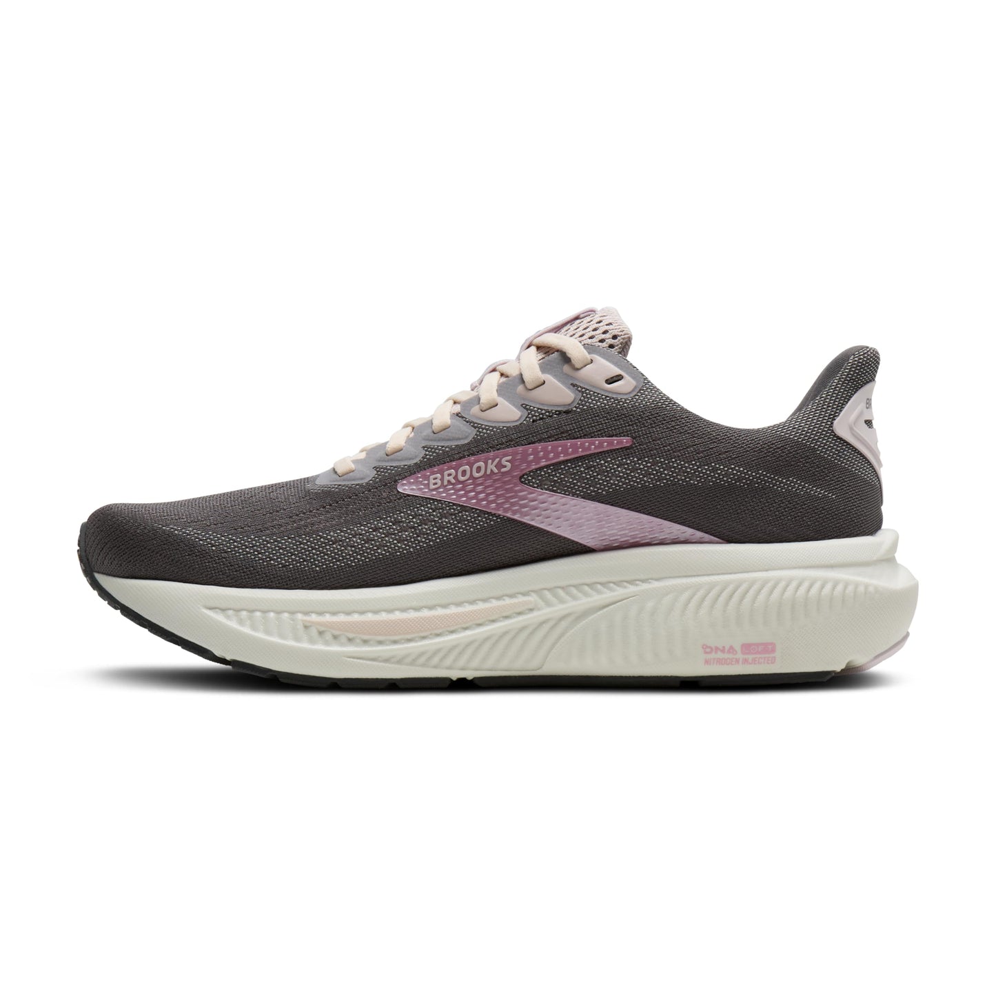 Brooks Women’s Ghost 17 Neutral Running Shoe - Poppy Seed/Pink/Bluewash - 5.5 Medium