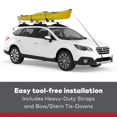 YAKIMA, DeckHand Roof Mounted Boat Rack for Vehicles, One Size Set of Mounts