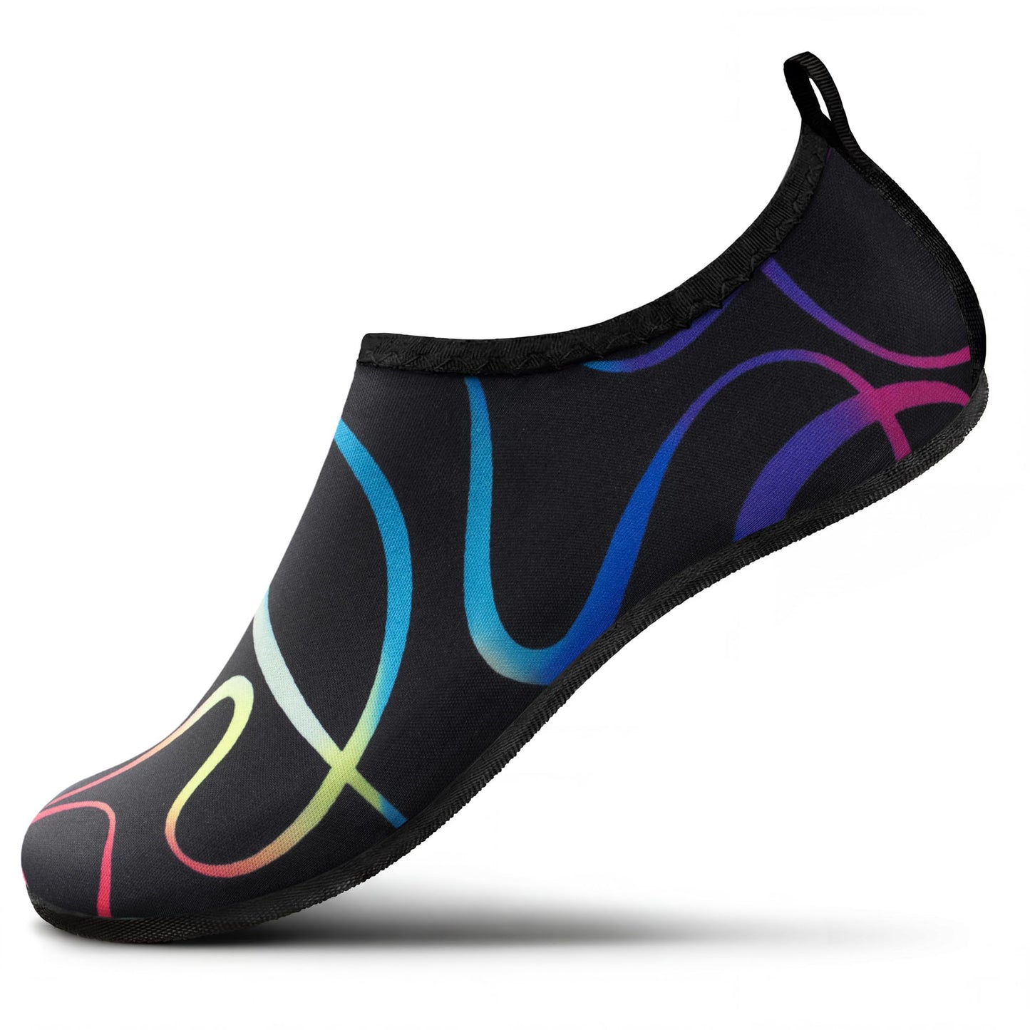 SEEKWAY Water Shoes Women Men Adult Quick-Dry Aqua Socks Barefoot Non Slip for Beach Swim River Pool Lake surf Black Size SK002