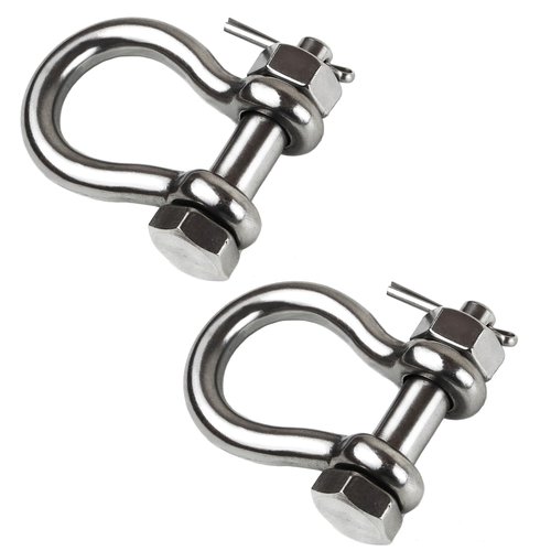 Laorde Boat Anchor Shackle 1/4" 5/16" 3/8" 1/2 inch (4 Size) 316 Stainless Steel Shackle Marine Grade Bow Shackle with Cotter Pin (5/16 inch 2 PCS)