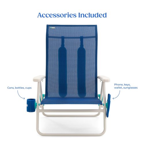 Shibumi Beach Chair. Anti-Rust Marine Grade Frame. 300lb Capacity. Weighs 8 Pounds. Adjustable Padded Backpack Straps. Breathable Fabric.