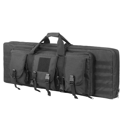 ZSearARMY Double Rifle Bag Firearm Transportation Long rifle Case Outdoor GUN Cases Water Dust Resistant Gun Bag for Tactical, Hunting, training, CS,Available Length in 42" Black