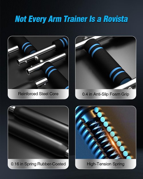Twister Arm Trainer – 40–100lb Adjustable Resistance Chest Workout Equipment – Portable Chest Clip Trainer and Arm Exerciser for Visible Gains and Sculpted Muscle (Black and Blue)