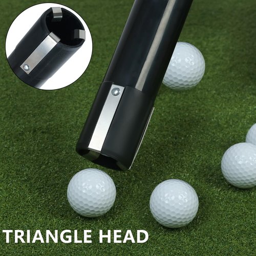 HOW TRUE Golf Ball Retriever, Portable Shag Bag Golf Ball Pick Up with Removable Plastic Tube, Pocket Shagger Storage, Red