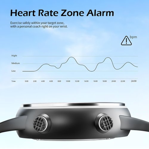 EZON Heart Rate Monitor and Chest Strap, Exercise Heart Rate Monitor, Sports Watch with HRM, Waterproof, Stopwatch, Hourly Chime T007