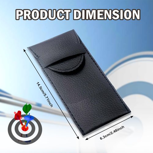 Eastrpupira Pu Leather Darts Bag, Target Dart Case, Dartboard Storage Bag Accessories Organizer for Home, Traveling, Outdoor