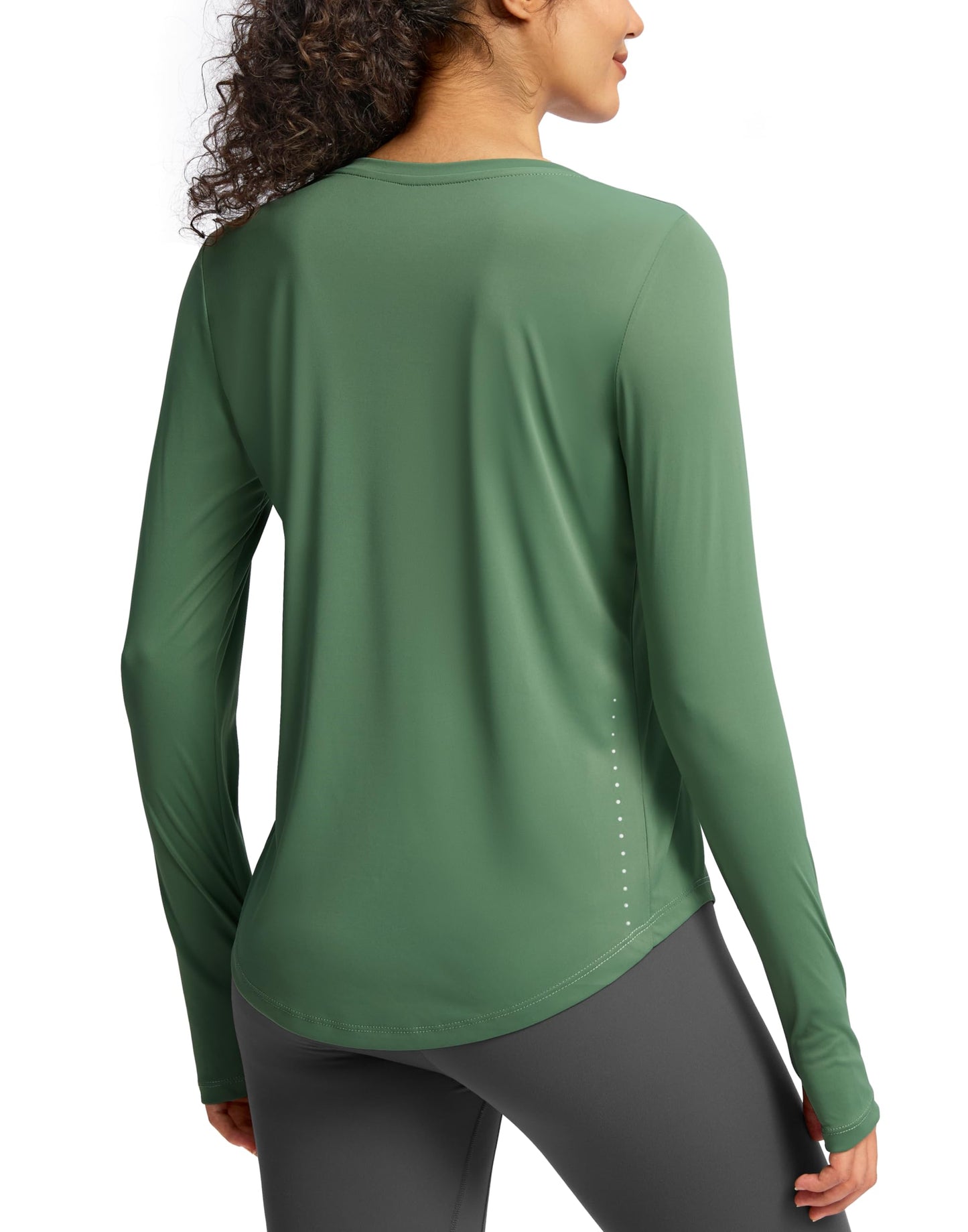 Soothfeel Lightweight Long Sleeve Workout Tops for Women Gym Running Athletic UPF 50+ Sun Shirts Tees Moisture Wicking