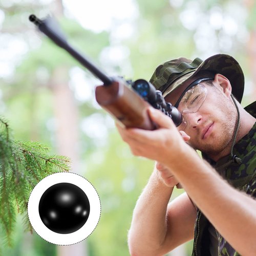 Civaner 150 Rounds 68 Cal Paintballs Solid Balls Reusable 68 Breaker Balls Hard Nylon Paintball Projectiles for Shooting Training Practice and Self Defense(Black)