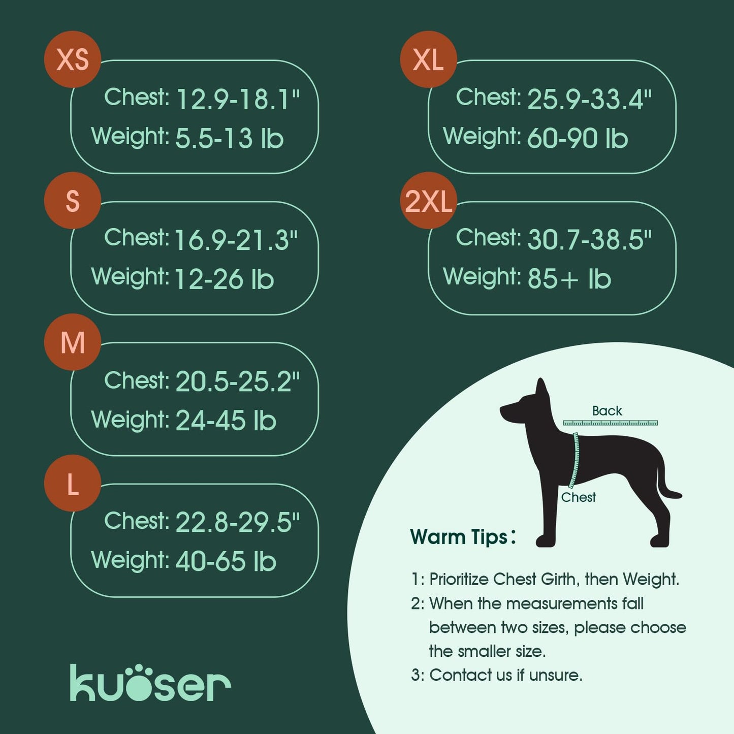Kuoser Dog Life Jacket Large, High Flotation Puppy Safety Vest for Swimming Boating, Reflective Water Vest Pet Life Preserver with Rescue Handle, Orange L