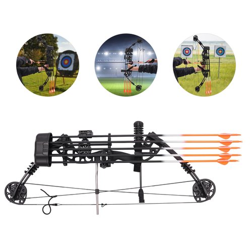Jiabailie Ar-Chery Hunting Bo-w Set,320 Fps Right Hand Compound Bo-w Ar-Row Set,30-60 lbs Draw Weight Adjustable for Adults and Beginners