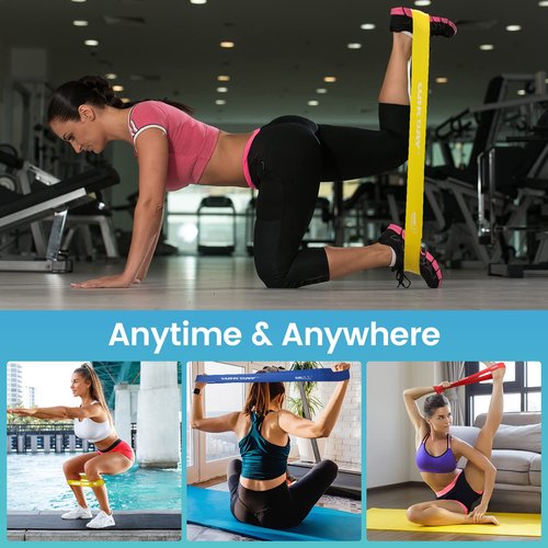 WIKDAY Resistance Bands for Working Out Exercise Loop Bands Workout Bands Set for Men Women Body Stretching, Training, Home Workout, Physical Therapy, Booty Legs, Set of 5 (Assorted)