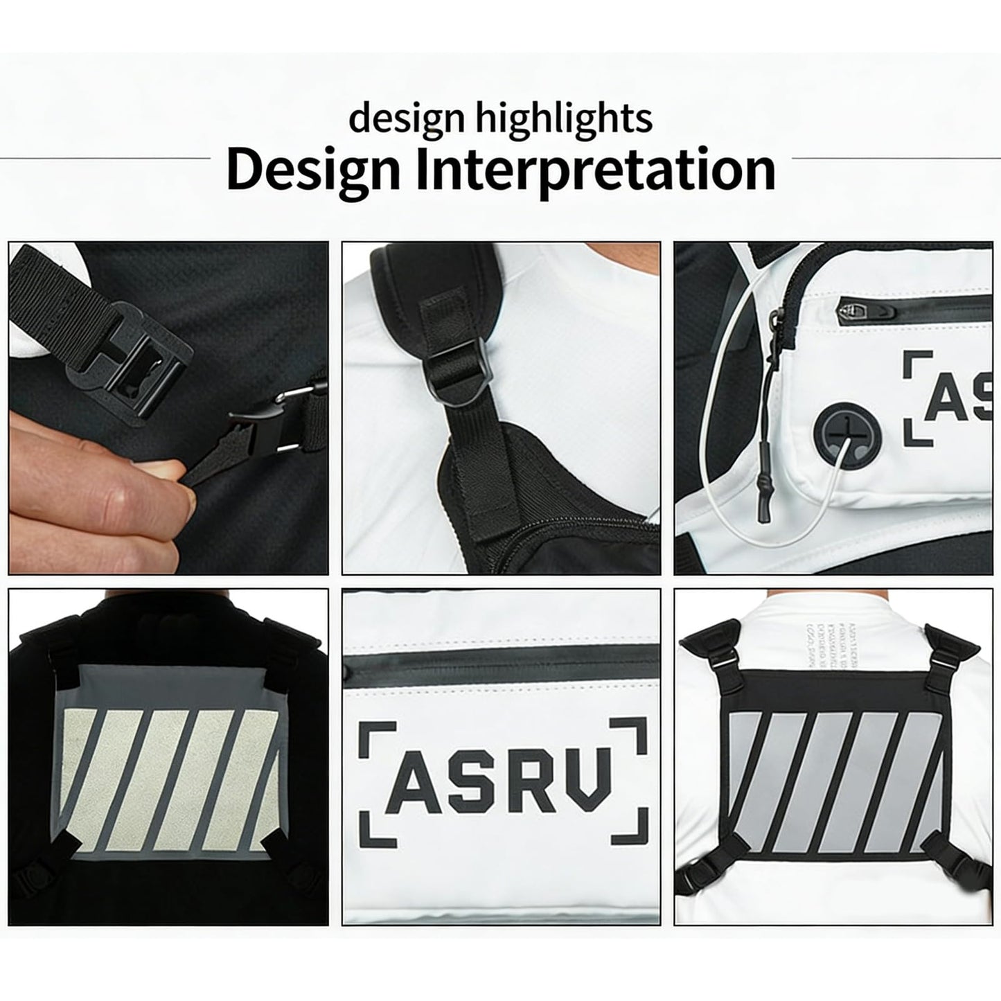 mumisuto Water Resistant Running Vest Chest Pack, Sports Chest Bag for Men Women, Running Vest Bag With Built-In Phone Holder & Extra Storage & Reflective Detail for Workouts, Running, Cycling