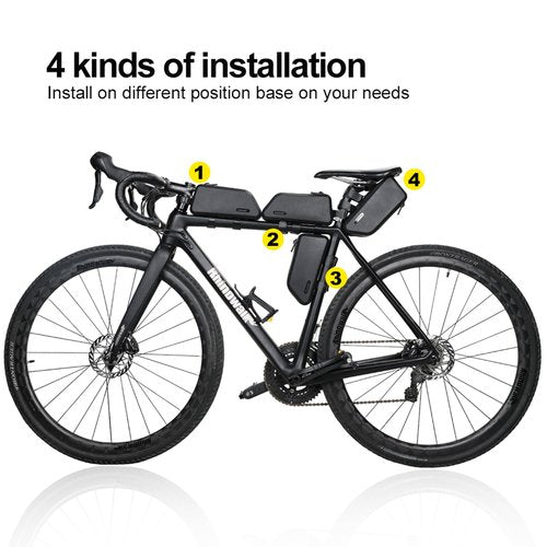 abamita Top Tube Bike Bag Waterproof Rhinowalk Top Tube Bag 1.5L Road Bicycle Front Frame Bag Suitable for Road and Mountain Bikes,Fully Waterproof