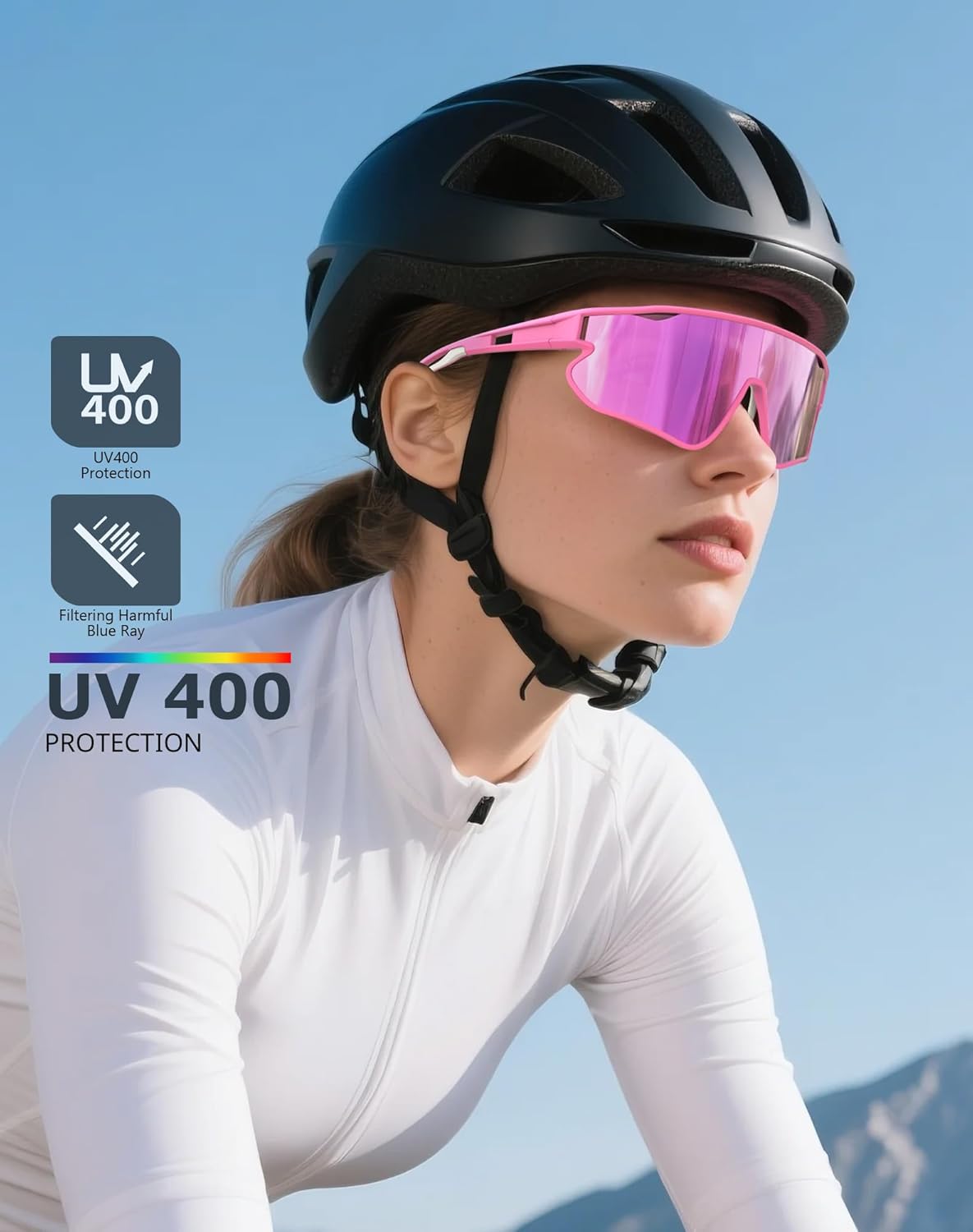 KALIYADI Polarized-Sunglasses Men Polarized Cycling-Sunglasses: Sports Sun Glasses for Running Cycling UV400 Protection