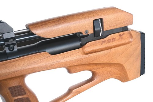 Lancer Tactial x SnowPeak P35X PCP 5.5mm .22 Caliber Air Gun - (Black/Wood) Up to 990 fps